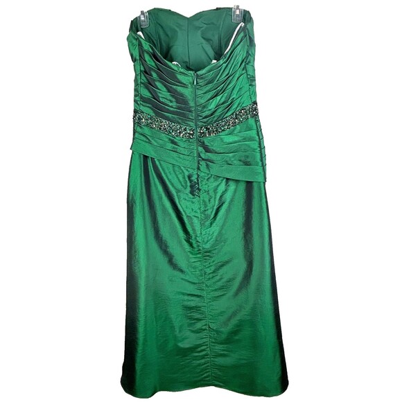 Alyce Designs Strapless Formal Prom Dress Sweetheart Beaded Gown Emerald Green - Picture 5 of 16